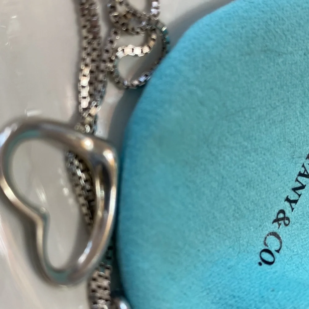 Authentic Tiffany & Co. Open Heart Pendant - Picture 6 of 7